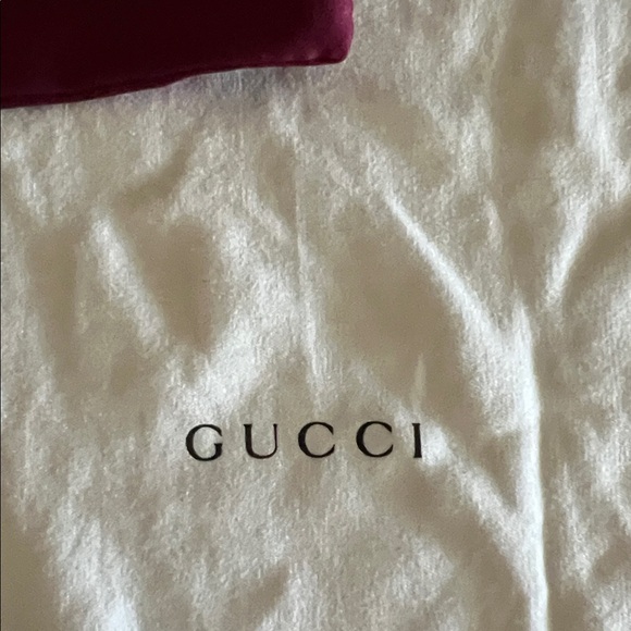 Gucci Women's Sunglasses with Black Frame and Gold Lenses - Picture 3 of 7